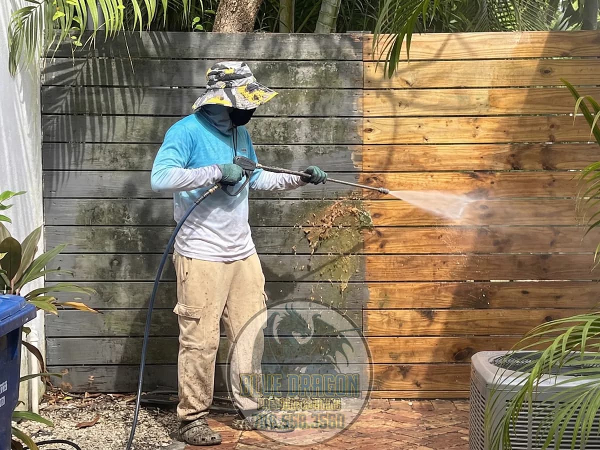 Fence Cleaning in Miami & Doral | Blue Dragon Pressure Cleaning